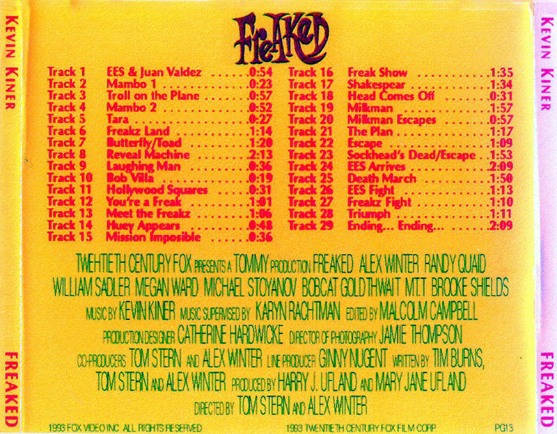 Freaked Soundtrack back cover